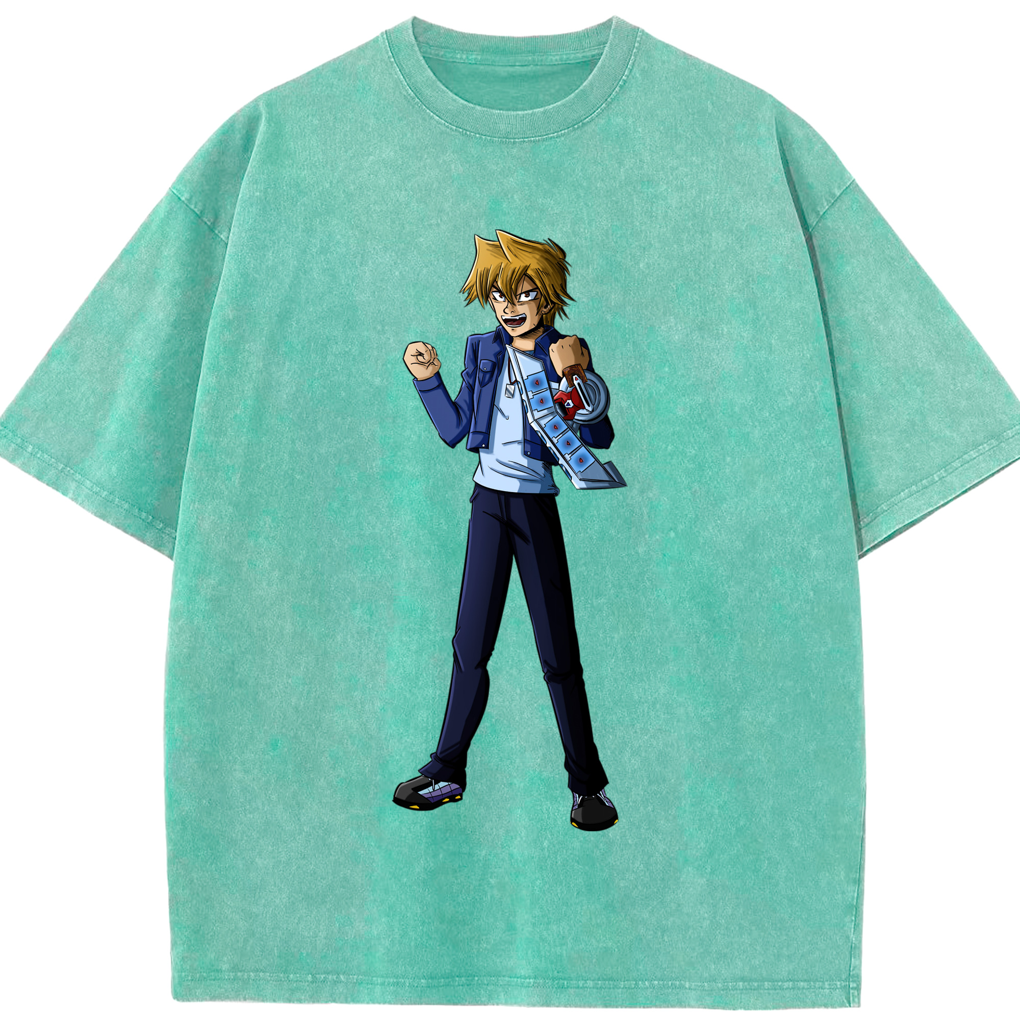 （画像用） 遊☆戯☆王 Yu-Gi-Oh! 綿100% ヴィンテージ風 半袖Tシャツ（フロントプリント）
